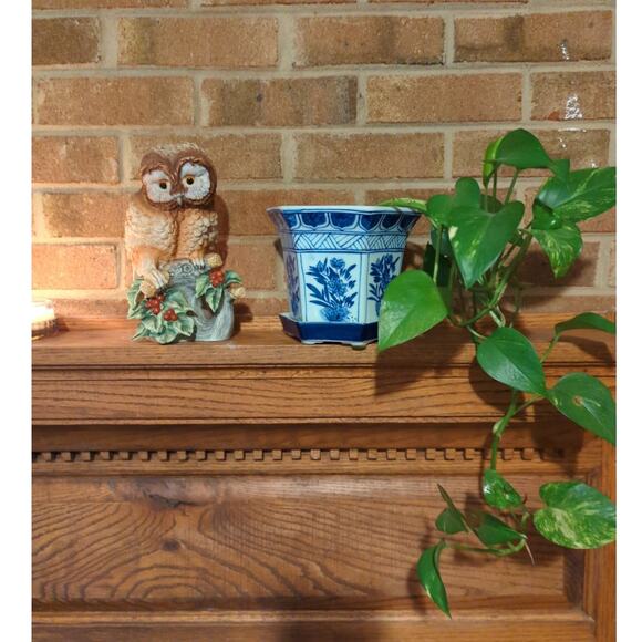 Vintage Porcelain Andrea by Sadek Elf Owl on Branch - Picture 2 of 8